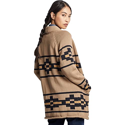 Pendleton Women's Rock Point Cotton Cardigan Sweater, Taupe Multi, Md #TOP1