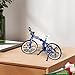 Risopen 1:8 Scale Die-Cast Alloy Mini Mountain Bike Foldable Bicycle Model Toy Finger BMX Toy Desktop Decoration Crafts for Cycling Lovers (Blue)