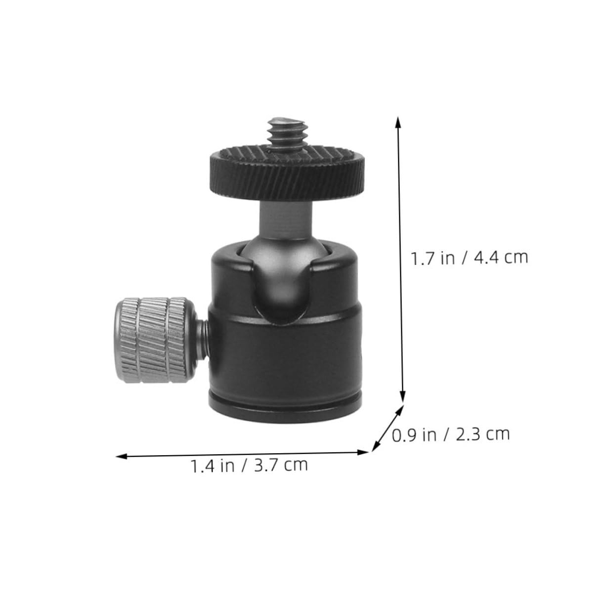 HOMOCONO Mini Spherical Gimbal Ball Head 1/4 Screw 360° Rotating for Tripod Alloy Metal Universal Mount