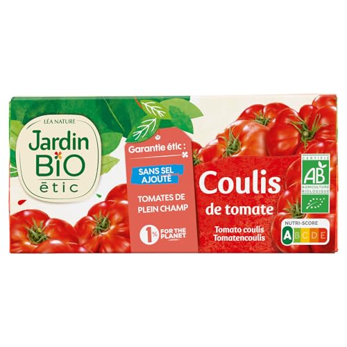 Jardin BIO étic - Coulis de tomate sans sel ajouté -bio - 4x3 Tubes