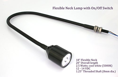 Lámpara LED para tablero de 18 pulgadas, 12V, blanca miniatura 2