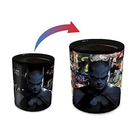 Morphing Mugs DC Comics - Batman – Comic Book Collage - One 16 oz Heat Sensitive Clue Mug – Full Image Revealed When HOT Liquid Is Added Cover