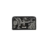 10.0, 0.4, Geldbörse Versace JEANS E3VZAPB1 SCHWARZER REIßVERSCHLUSS UM DIE LOGO-BRIEFTASCHE