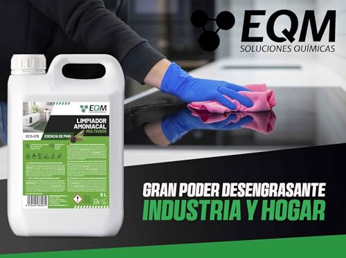 EQM - ECO-215 - Limpiador Amoniacal Multiusos Perfumado - 5L - Limpieza de suelos y todo tipo de superficies - Amoniaco perfumado - imagen 3