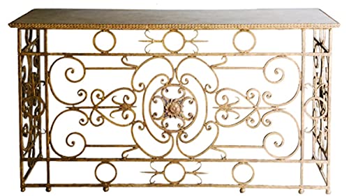 Casa Padrino Consola Barroco de Lujo Blanco/Oro Antiguo 172 x 51 x H. 95 cm – Muebles Barrocos