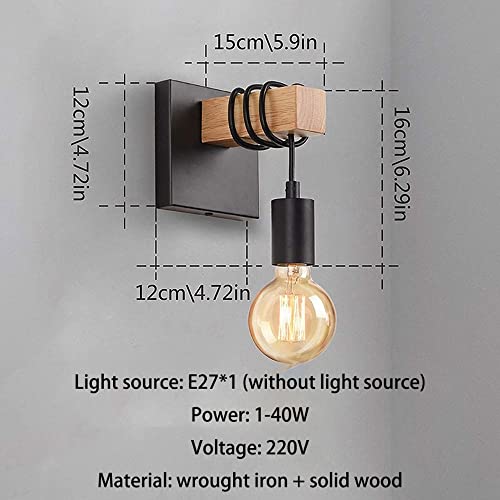 Apliques de pared de hierro minimalistas E27 para iluminación interior de hogar 3