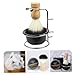 FOYTOKI Portable Shaving Kit with Soft Brush Stainless Steel Holder and Soap Bowl for Comfortable Lathering Ergonomic Design for Men and Gift Giving