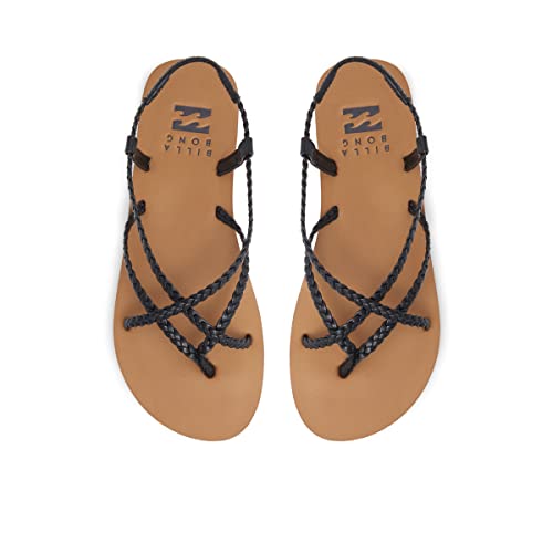Billabong Women's Crossing By Flat Sandal, Black, 7 #TOP4