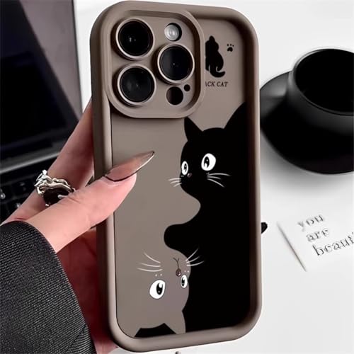 Coque de téléphone iPhone 14 Pro motif chat le cadeau idéal pour fille