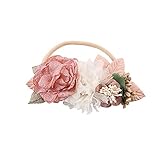 Material: Nylon. QFDM Women\'s Hair Accessories 2 stücke Nähen Blume Haarschmuck Super weiche und Nicht markierende Nylon Stretch Hairpin (Color : T4)