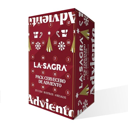 LA SAGRA CALENDARIO DE ADVIENTO - 20 CERVEZAS DE 33CL + 4 REGALOS SORPRESA.
