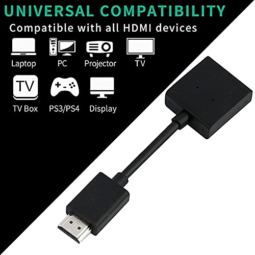 Image of ikis High Speed 19 Pin HDMI Male to Female Extension Cable HDMI Extender for Google Chrome Cast, fire tv Stick, Laptop /PC, LCD /LED TV, Xbox, PS3 /PS4- Black