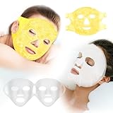 CONBELLA Ice Face Mask and 2PCS Silicone Cover Set, Cooling Face Mask for Pain Relief, Migraine & Wisdom Tooth Surgery Reusable, Hot and Cold Ice Mask for Women Puffiness Swelling Beauty