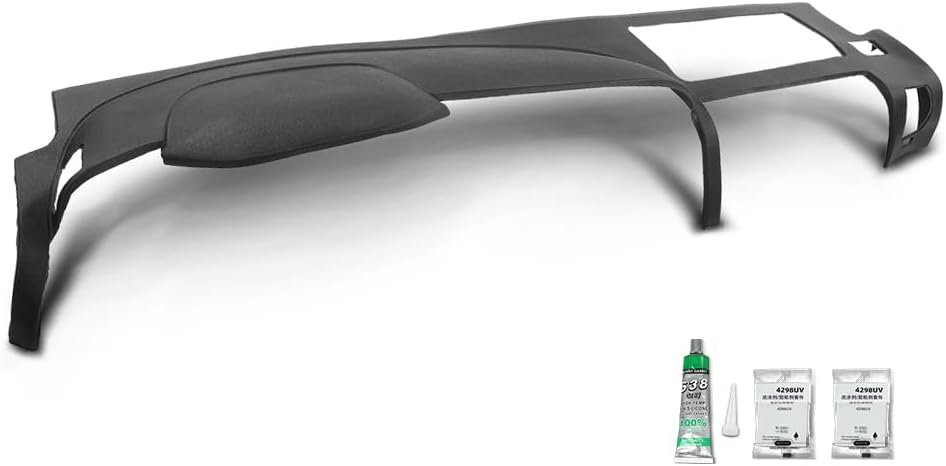 ALLGOOD Dash Cover Dashboard Panel Black Compatible with Chevy Silverado/GMC Sierra 2007 2008 2009 2010 2011 2012 2013, Fit Dual Glovebox Style Dashes Only