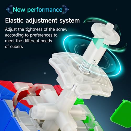 Image of HAWKISTER Qiyi M Pro 4X4 Magnetic Speed Cube, Qy 4X4X4 Professional Stickerless Magic Cube Puzzle, 2024 Edition, For Kid