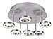 Produktbild WOFI 9008.06.54.6100 A Deckenleuchte, Metall, 30 W, Integriert, nickel matt/chrom, 35 x 35 x 20 cm