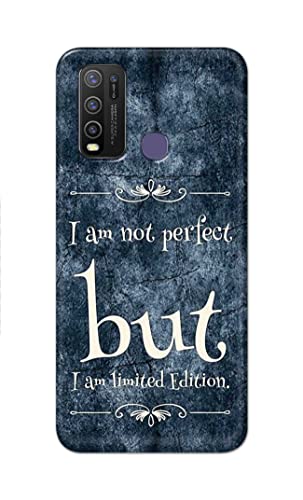 Image of Printed Hard Back Cover Case for Vivo Y50 Back Cover (I Am Not Perfect I Am Limited Edition) -1803