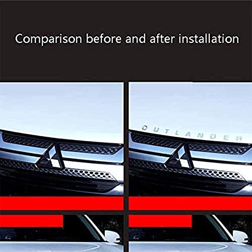 AIYING Car 3D Metal Sticker, Badge Nameplate Decoration Decal, Front Grille Color Trim Logo, Exterior Accessories, For Mitsu-bishi Outlander