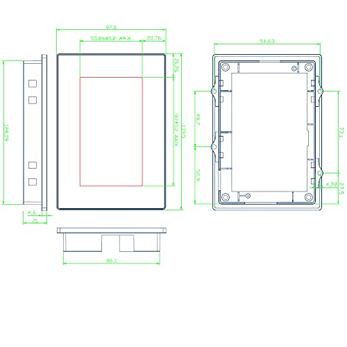 Image of Nextion Intelligent 4.3 inch HMI Display 5V Capacitive Touch Screen 480x272 TFT LCD w /Enclosure Case for Arduino (NX4827P043-011C-Y)