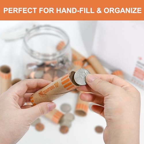 Image of LLIKED 864 PCS Quarters Preformed Coin Roll Wrappers-Quarters