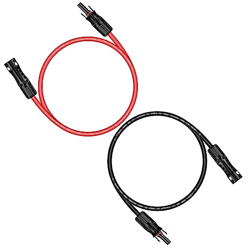 iGreely 8 Gauge (10mm) PV Wire UV Resistant Solar Panel Extension Cable for RV Marine Boat - 3Ft