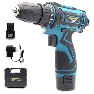 TOMAHAWK? TCD-9011 Cordless Screwdriver & Drill - 12V, Compact, Lightweight with 28Nm Max Torque, Adjustable Torque Settings, LED Light, and 10mm Chuck Capacity ? GS & CE Certified