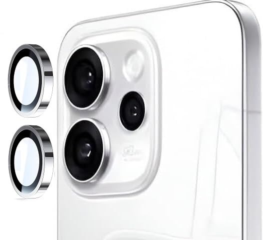 MOBIKTC Alluminium Metal Camera Lens Protector for Oppo Reno 15 Pro Max 5G Tempered Glass Scratch-Resistant Ultra-Thin Tempered Glass with Aluminum Edging - [3Pack/SilverGrey]