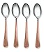 CAMBRIDGE, Stainless Silversmiths 20 Piece Indira Jessamine Flatware Silverware Set, Stainless Steel, Service for 4, Includes Forks/Knives/Spoons, Copper Finish