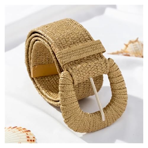Retro Women Summer Pin Buckle Belts Fashion Female Braided Wide Woven Elastic PP Girls Waistband for fashion3