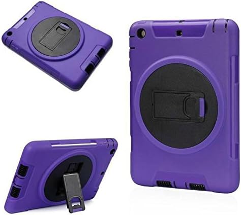 Yyue Ultra Shock&drop-proof Amy-grade Protective Hard Defender Case and Three Layer Hard Shell Cover Holster Protective Case with Stand & Clip (Purple+Black)