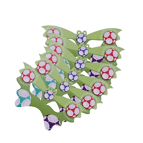 6 St Barnmask Fotboll Halv Halvmask Fotboll Fest Mask Sport Rekvisita Set Grön Barn Fotboll Mask