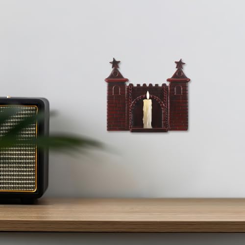 Portavelas de pared vintage Beaupretty en hierro rústico para baño y salón 7