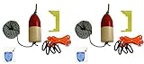 2-Pack of KUFA Crab Trap Accessory Kit (100' Lead Core Rope, Caliper,Harness,Bait Case & 11' Red/White Float) CAQ1x2