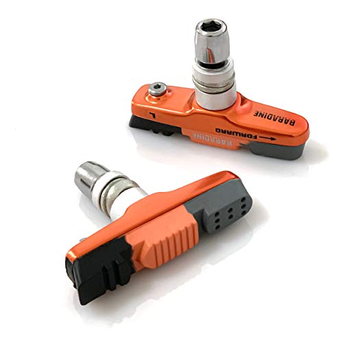 Farbetter Road Bike Cycle Bicycle Brake Pads, Compatible with Shimano Dura Ace/Ultegra/Sram, Forged Aluminum Alloy Holder, Hex Nuts and Shims Included