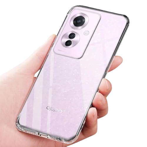 Image of REALCASE Stylish Silicone Back Cover Case for Oppo F25 Pro 5G | Scratch Resistant Protective Crystal Clear Transparent Shock Proof Bumper Back Cover Case for Oppo F25 Pro 5G