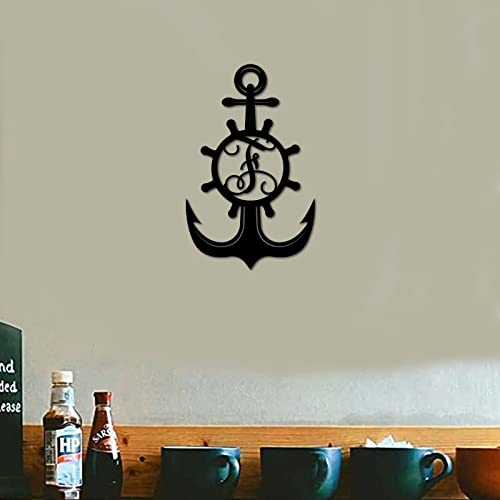 Ancre nautique en métal signe monogramme F, le cadeau idéal pour lui - 5