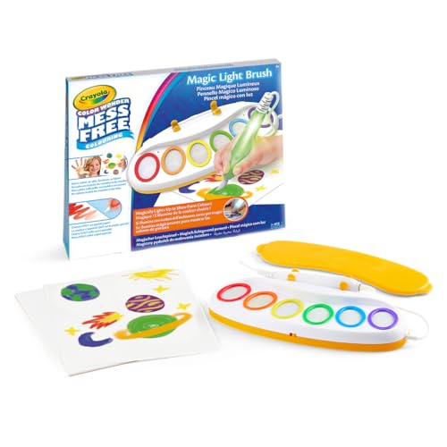 CRAYOLA Color Wonder Magic Light Brush, Pinsel zum Malen ohne Flecken, Geschenkidee für Kinder ab 3 Jahren, Internationale Version, 75-7131