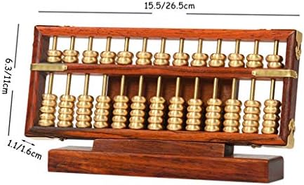 Mini Copper Beads Abacus - Decorative Metal Art for Home, Unique Small Decor with Stable Base, Perfect for Gift and Collectors, Stylish Office Desk Accessory