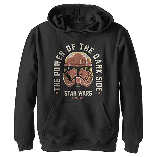 Image of STAR WARS Boys' Dark Side Power Hooded Sweatshirt, Black, Medium
