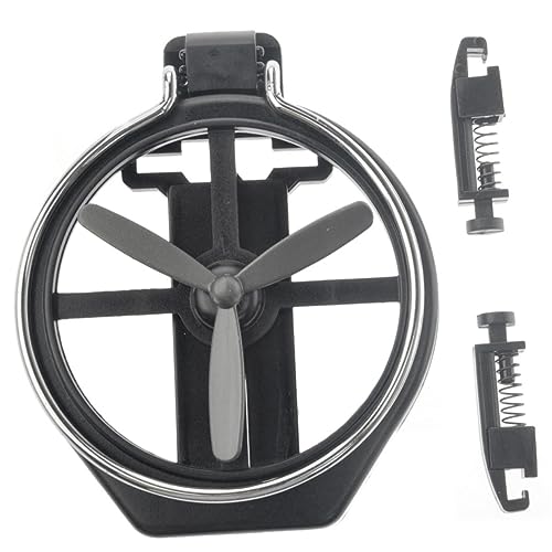 Portavasos para auto con ventilación y mini ventilador negro miniatura 4