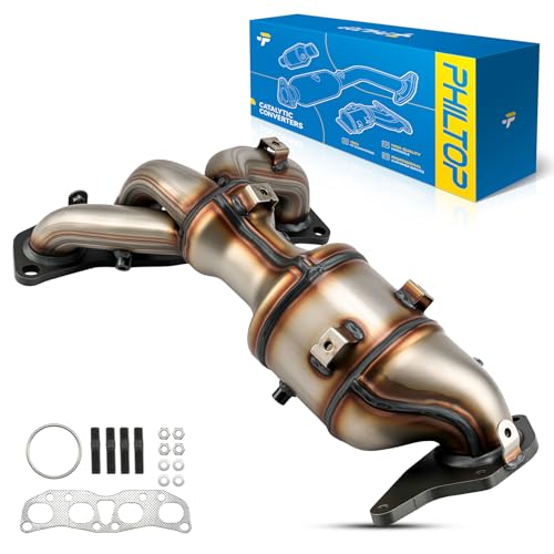 PHILTOP Front High Flow Catalytic Converter Compatible with Nissan Altima 2.5L 2013-2018, Rogue 2.5L 2014 2015 2016 2017 Direct-Fit Catalytic Converter Kit 16694, 49295, 641427(EPA Compliant)