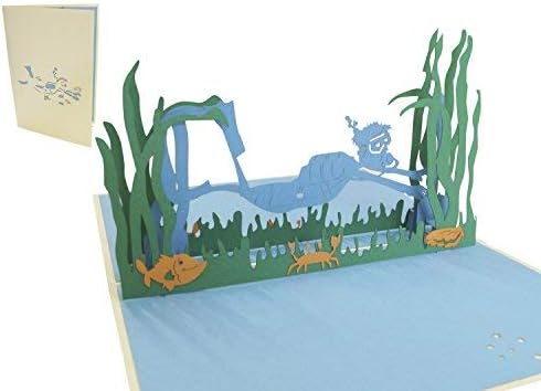 Lin Pop Up De Cartes De Voeux Cartes D Anniversaire Cartes Cadeaux Plongee Amazon Fr Fournitures De Bureau