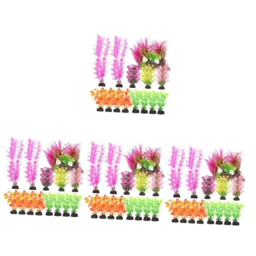 BESPORTBLE-80-Pcs-Simulated-Aquatic-Plants-Fish-Tank-Aquatic-Plant-Decor-Aquarium-Plants-Live-Water-Plant-Adorn-Faux-Plants-Decorative-Aquatic-Plant-Aquarium-Silicone-Plastic-Pet-Variety