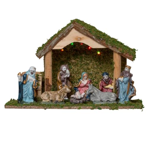 Beleuchtete Weihnachtskrippe mit Figuren von Feeric Lights & Christmas