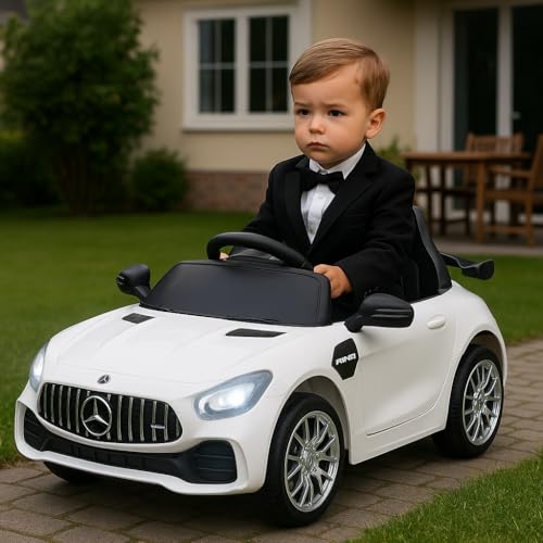Image of Kawaii Kids AMR GT Battery Operated Sports Car for Kids with Music & Light for 1 to 5 Years Kids - White