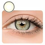 Farbige Kontaktlinsen Ohne Stärke,Weiche Kontaktlinsen mit großen Augenfarben Vergrößern Sie,Augen Frauen Make-up Kosmetische Kontaktlinsen,großen Augenfarben (Gelbgrün)