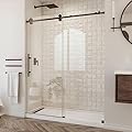 DreamLine Enigma-XO 56-60 in. W x 76 in. H Fully Frameless Sliding Shower Door in Oil Rubbed Bronze, SHDR-61607620-06