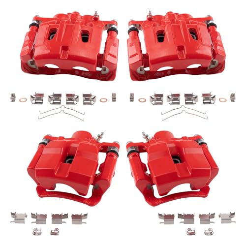 Image of TRQ Brake Caliper Set Performance Compatible with 2010-2015 Lexus RX350 2015 RX450h 2014-2019 Toyota Highlander 2011-2020 Sienna