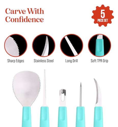 Halloween Pumpkin Carving Kit Case - Complete Pumpkin Carving Set With Saw Pumpkin Carving Knife - Halloween Pumpkin Carving Tools - Pumpkin... - Image 2