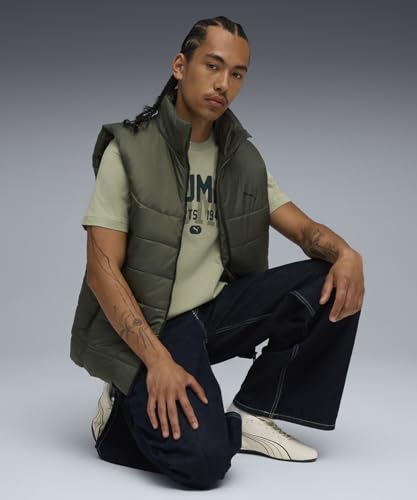 PUMA Unisex Graphic Varsity Tees, Lux Army, S EU – Ansicht 2